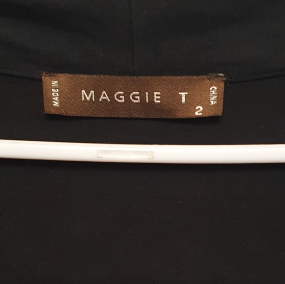 Maggie T black long sleeve top with lace detail - Picture 4 of 4